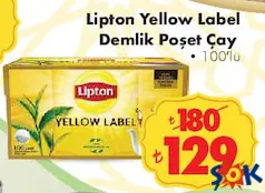 LİPTON YELLOW LABEL DEMLİK POŞET ÇAY 100'LÜ LİPTON YELLOW LABEL DEMLİK POŞET ÇAY 100'LÜ